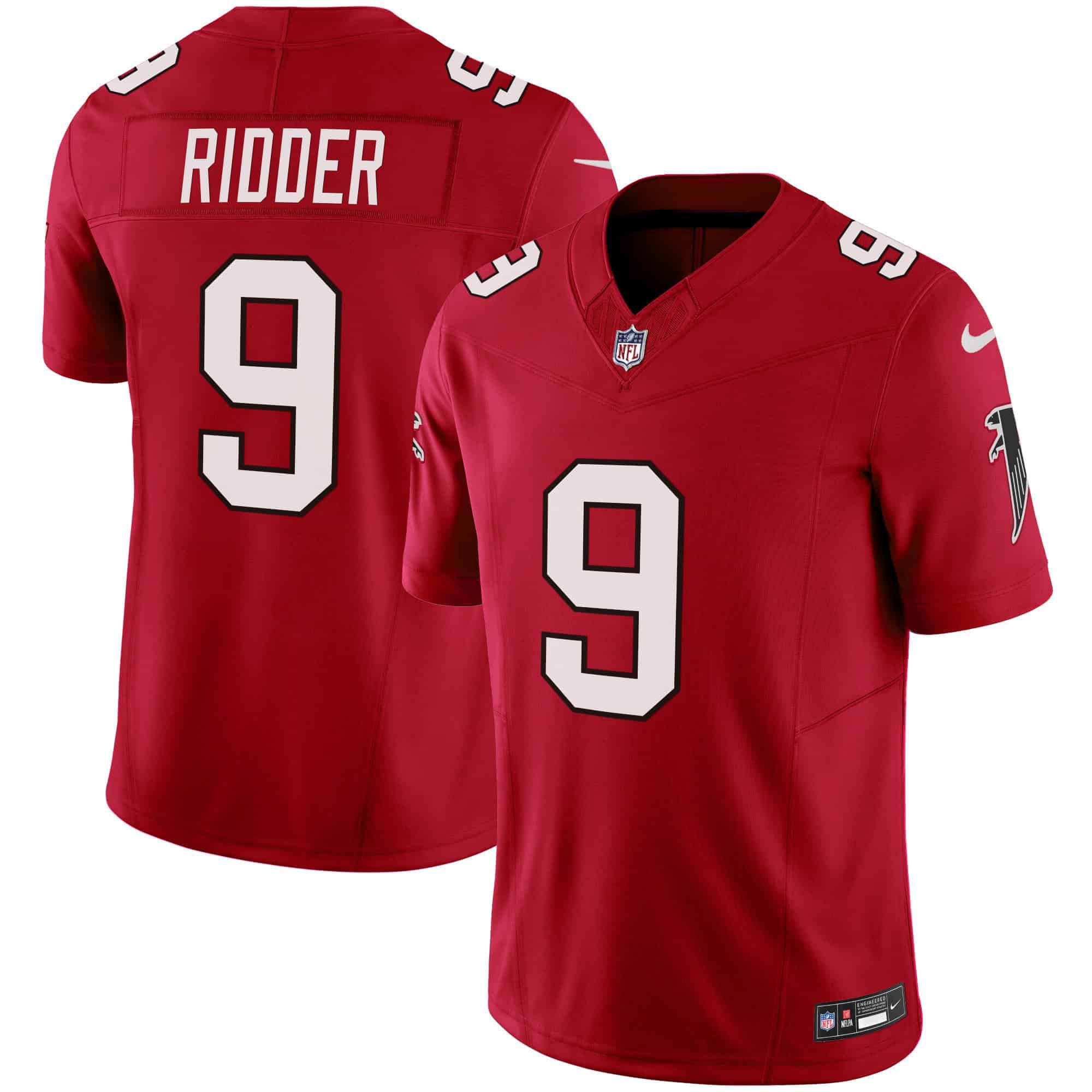 Men Atlanta Falcons #9 Ridder Red 2024 Nike Vapor Limited NFL Jersey